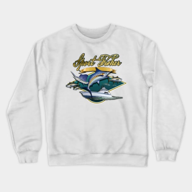 Sport Fisher Crewneck Sweatshirt by PeggyNovak